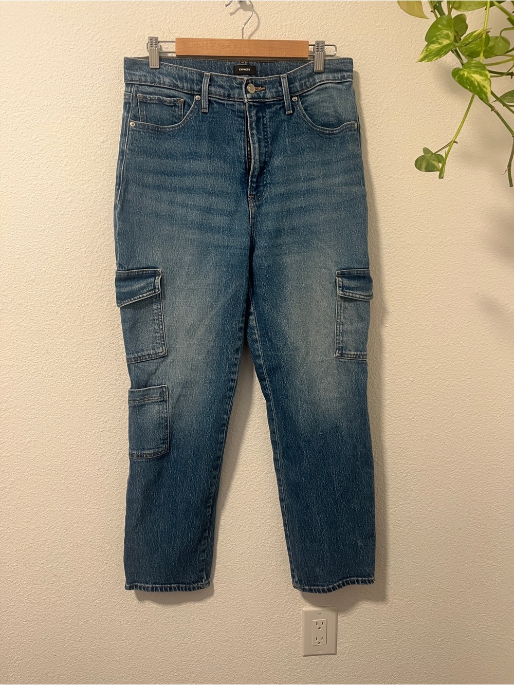 Express High Waist Straight Ankle Jeans sz 10L